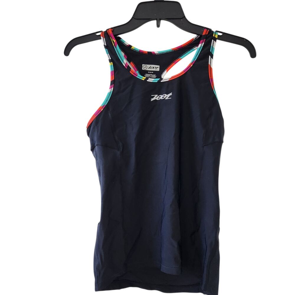 Zoot Triathlon Tank Top Medium Sleeveless Black Womens Shirt Workout Gym
